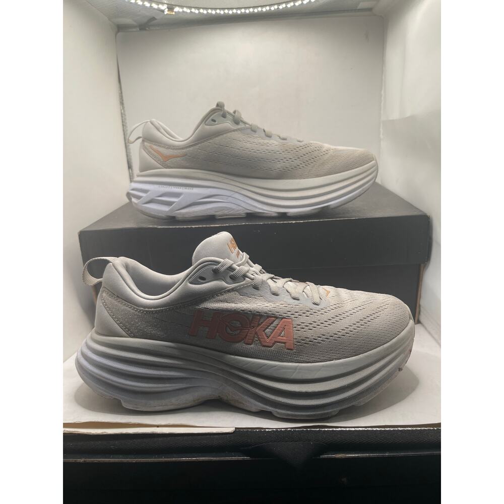 Hoka Womens Bondi 8- Harbor Mist/Lunar Rock Size 8B
